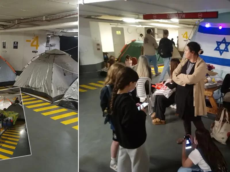 Tel Aviv'de Otopark Sığınağa Dönüştürüldü: Korku ve Kaos