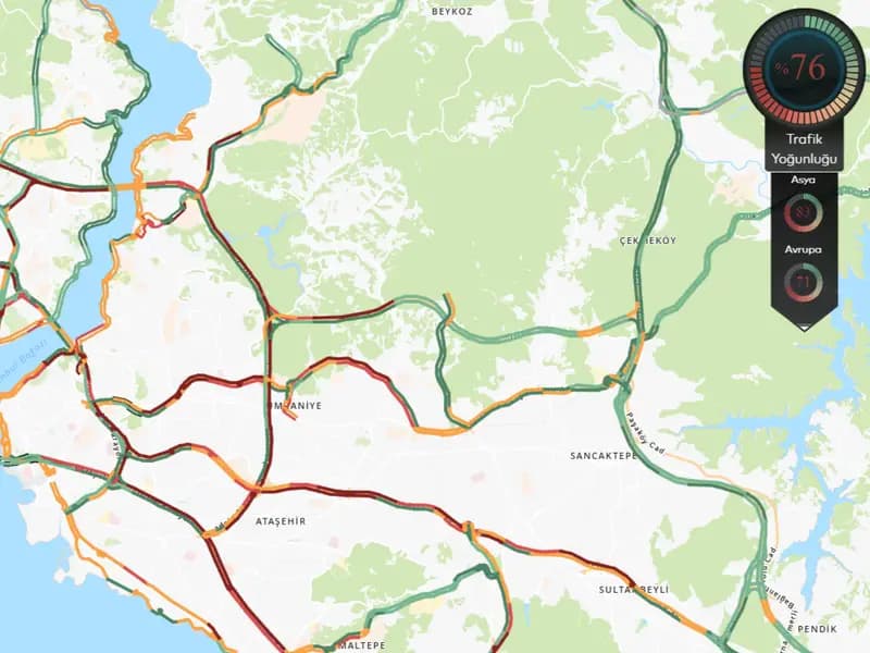 İstanbul'da Trafik Yoğunluğu Yüzde 76'ya Ulaştı: Dikkat!
