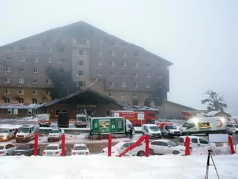 Kartalkaya'da Otelde Yangın Çıktı